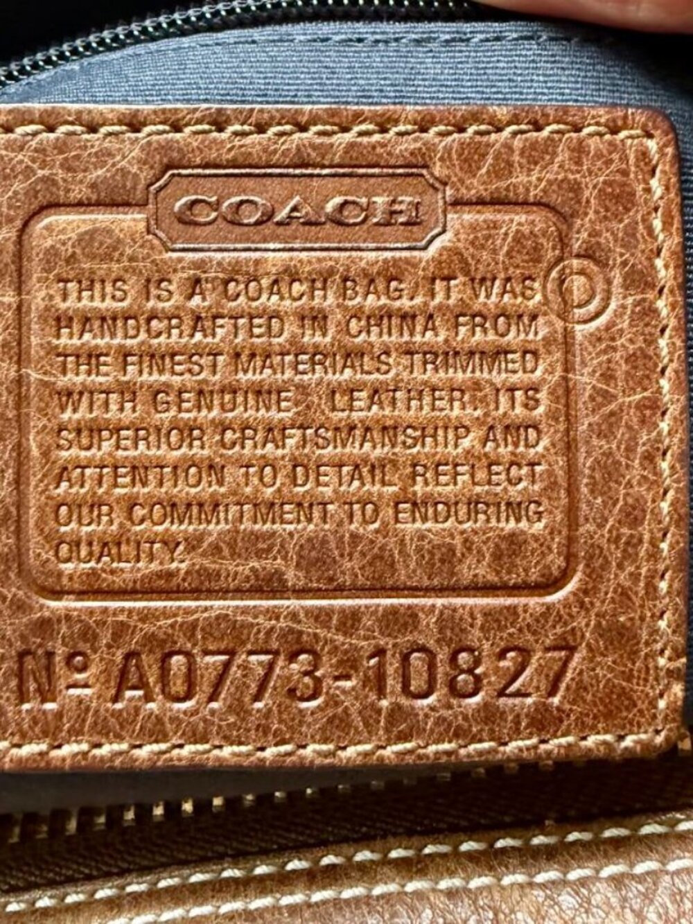 Coach Blue Denim Jumbo Signature Legacy Mandy Satchel Bag 10827 - Picture 13 of 14